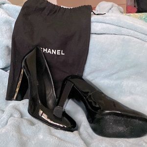 Chanel size nine. Has only been worn once. In excellent condition.
